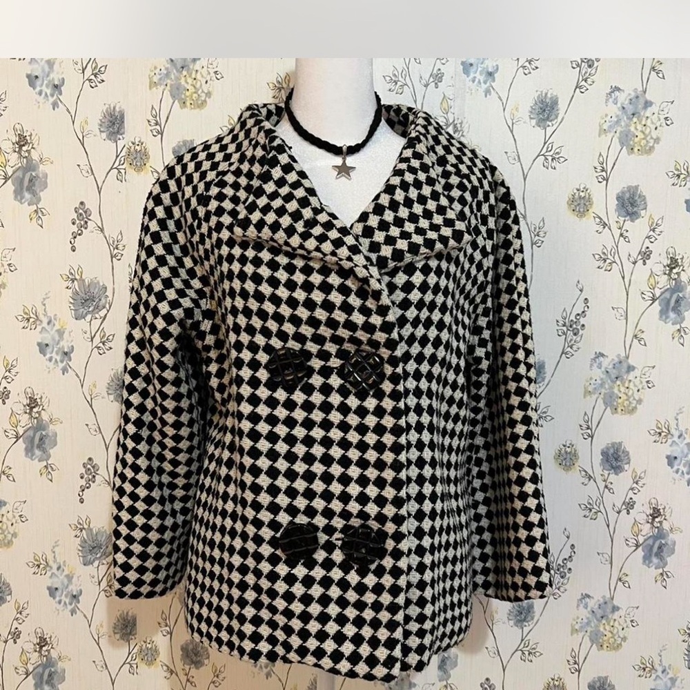 Stylish Black and White Women's Coat